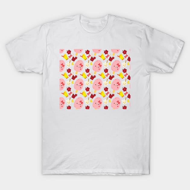 Aguas Frescas Pattern (Mexican Summer Drinks) T-Shirt by Florentino